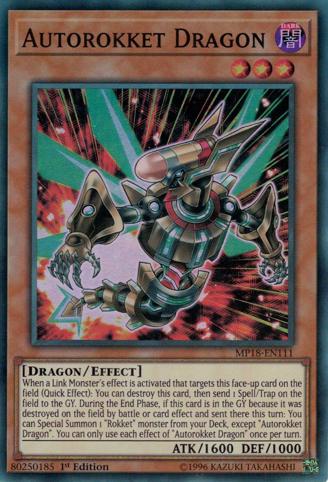 Autorokket Dragon — 2018 Mega-Tin Mega Pack (MP18-111) Yu-Gi-Oh! card Image principale du produit