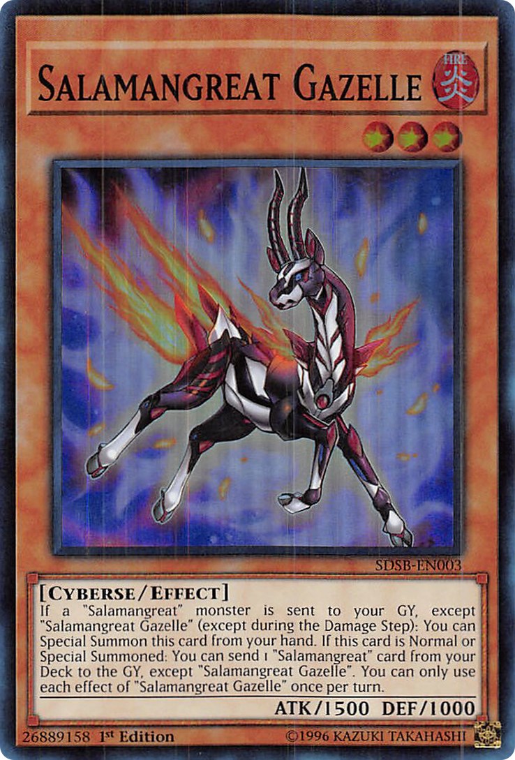 Salamangreat Gazelle — Structure Deck: Soulburner (SDSB-003) Yu-Gi-Oh! card Image principale du produit