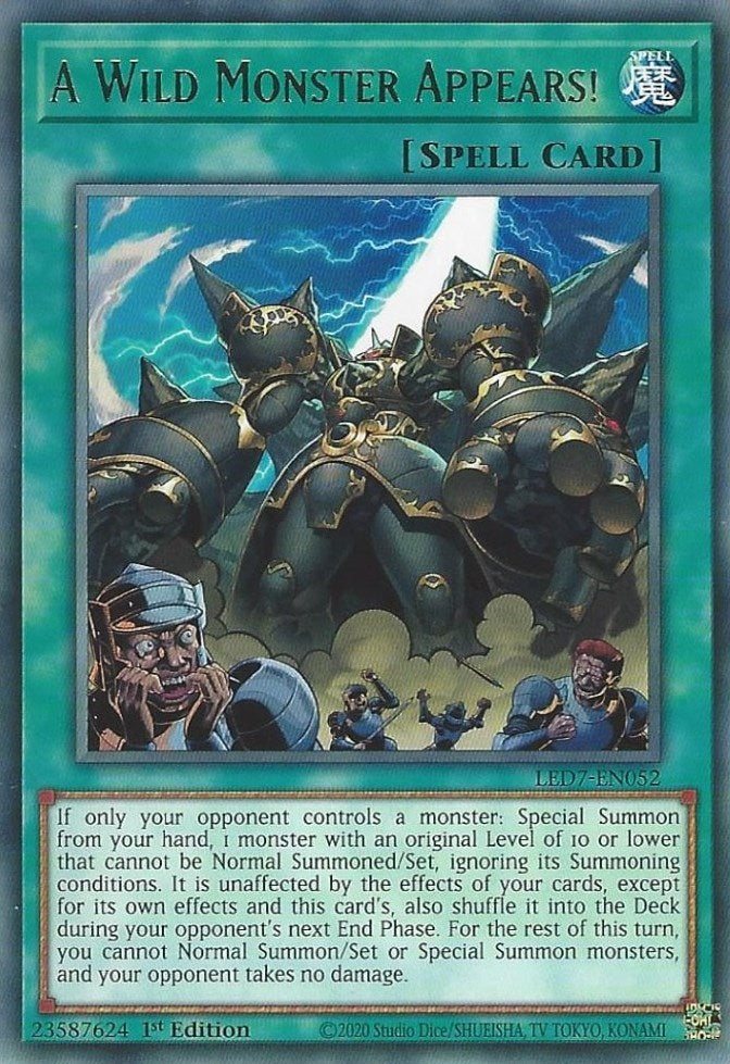 A Wild Monster Appears! — Legendary Duelists: Rage of Ra (LED7-052) Yu-Gi-Oh! card
