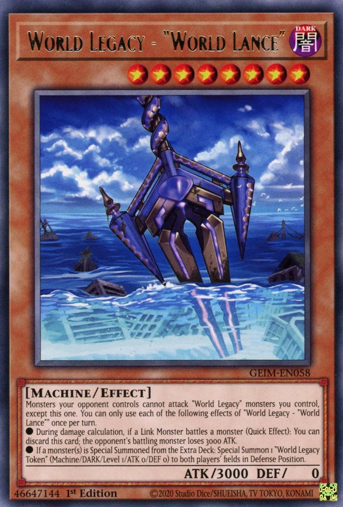 World Legacy - "World Lance" — Genesis Impact (GEIM-058) Yu-Gi-Oh! card Image principale du produit