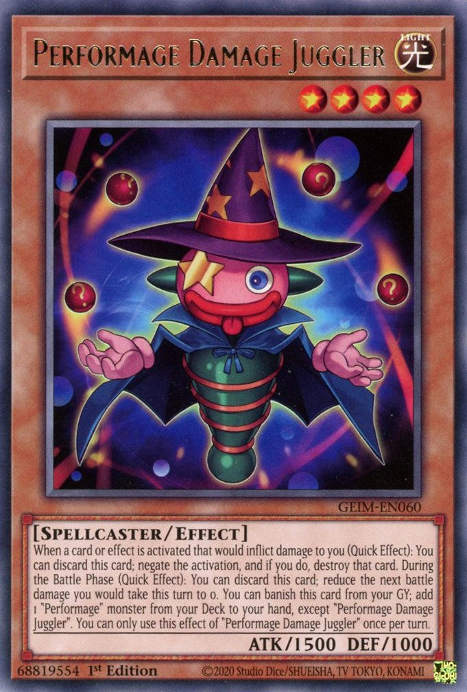 Performage Damage Juggler — Genesis Impact (GEIM-060) Yu-Gi-Oh! card Image principale du produit