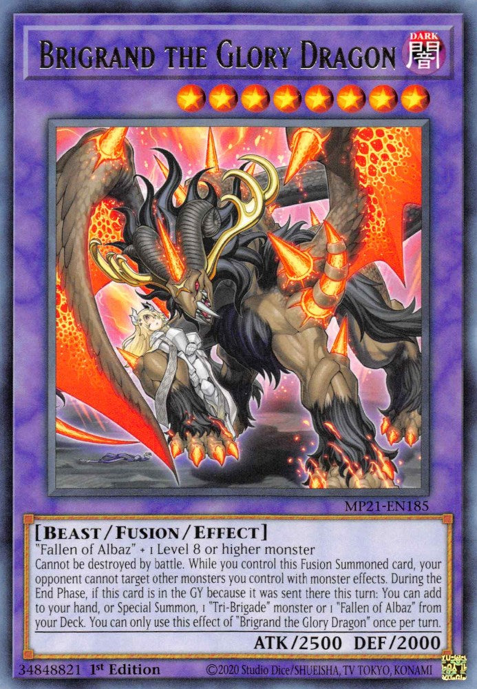 Brigrand the Glory Dragon — 2021 Tin of Ancient Battles (MP21-185) Yu-Gi-Oh! card
