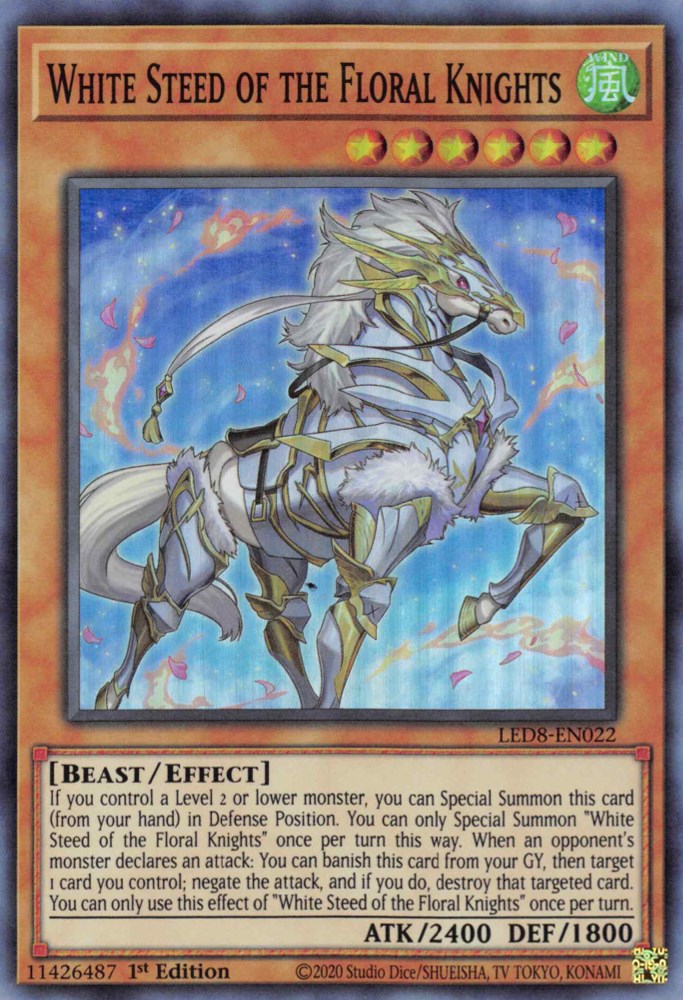White Steed of the Floral Knights — Legendary Duelists: Synchro Storm (LED8-022) Yu-Gi-Oh! card