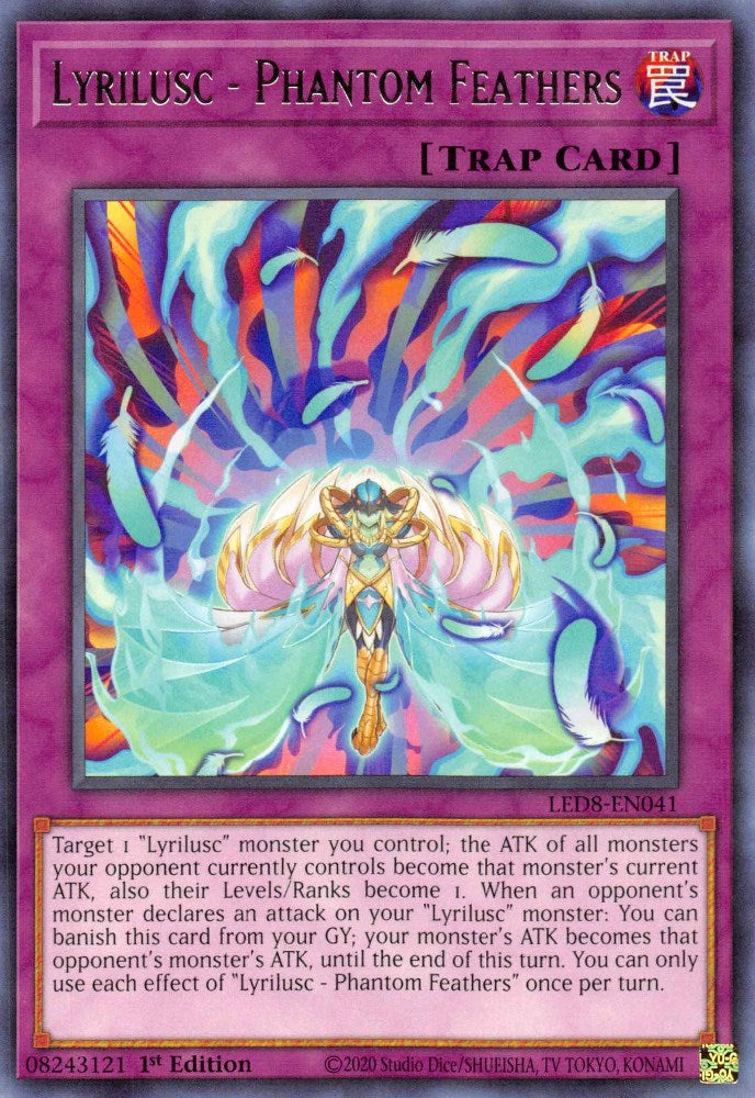 Lyrilusc - Phantom Feathers — Legendary Duelists: Synchro Storm (LED8-041) Yu-Gi-Oh! card Hauptbild