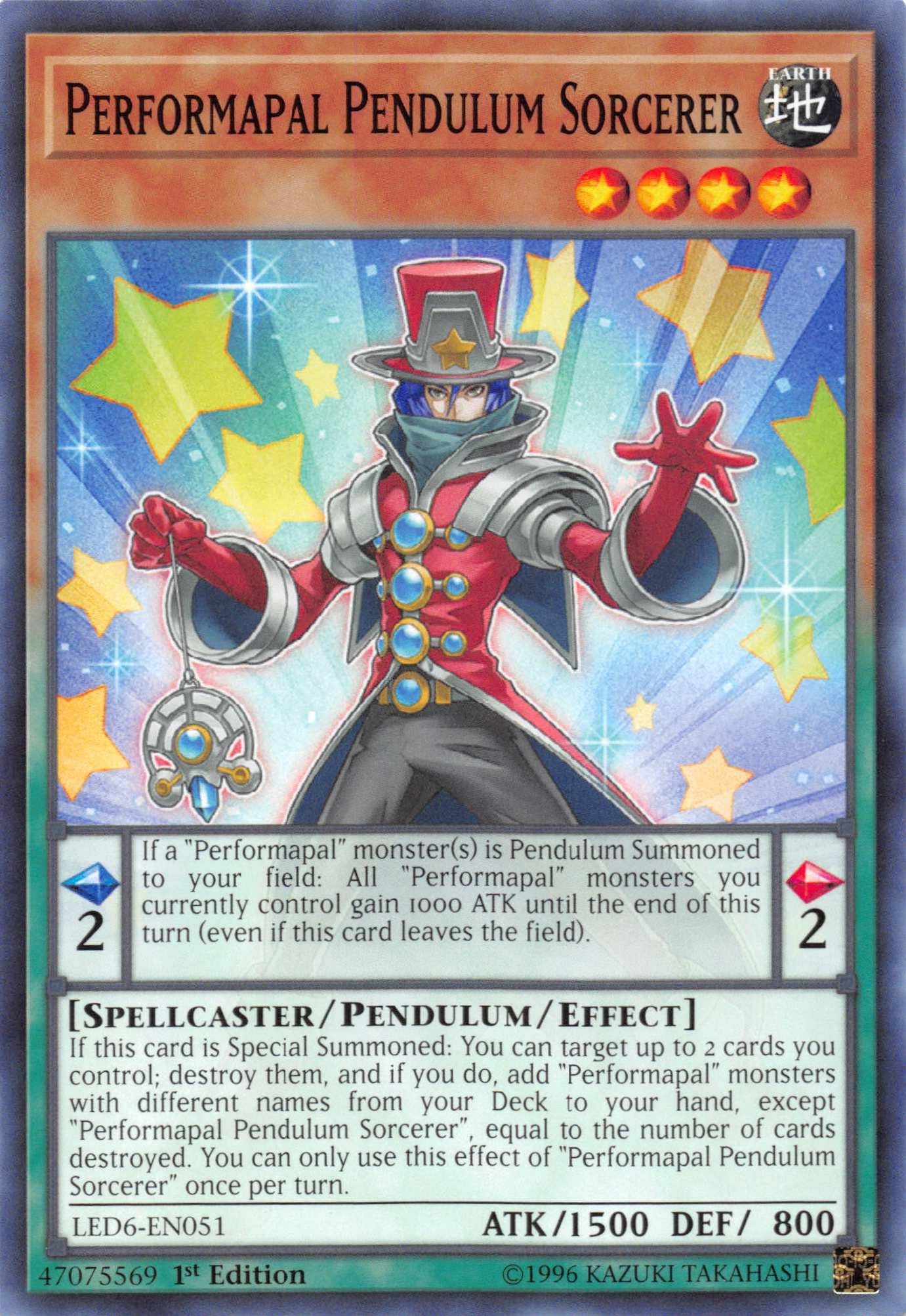 Performapal Pendulum Sorcerer — Legendary Duelists: Magical Hero (LED6-051) Yu-Gi-Oh! card