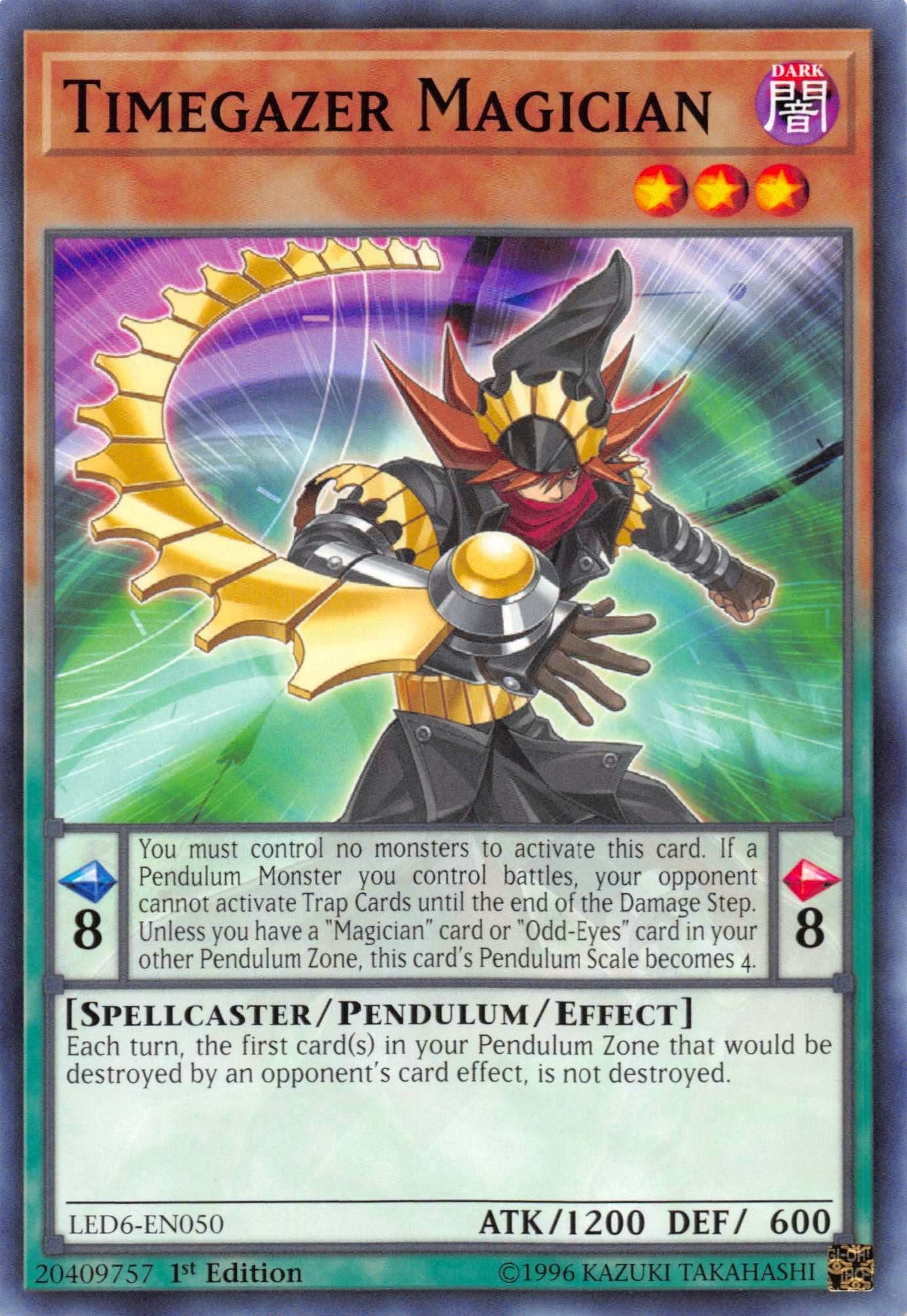 Timegazer Magician — Legendary Duelists: Magical Hero (LED6-050) Yu-Gi-Oh! card Imagen principal del producto