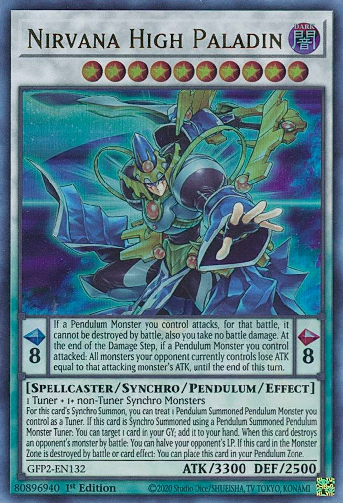 Nirvana High Paladin — Ghosts From the Past: The 2nd Haunting (GFP2-132) Yu-Gi-Oh! card Hoofdafbeelding