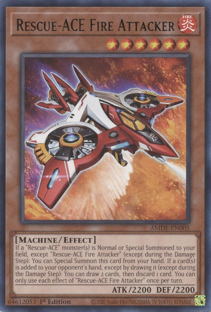 Rescue-ACE Fire Attacker — Amazing Defenders (AMDE-005) Yu-Gi-Oh! card