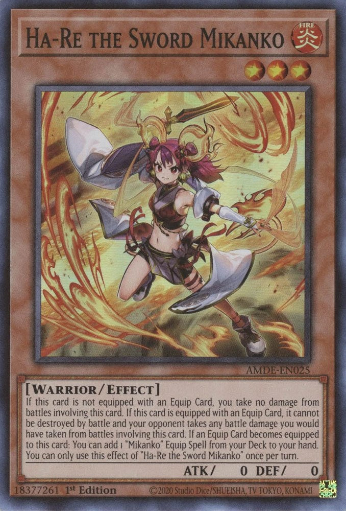 Ha-Re the Sword Mikanko — Amazing Defenders (AMDE-025) Yu-Gi-Oh! card