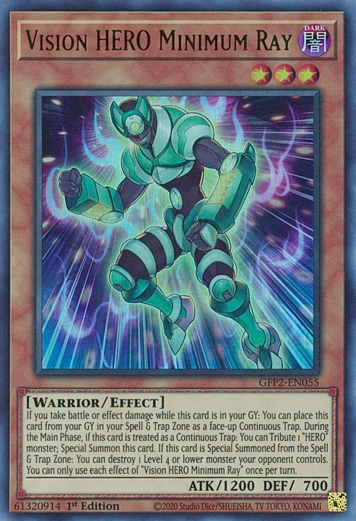 Vision HERO Minimum Ray — Ghosts From the Past: The 2nd Haunting (GFP2-055) Yu-Gi-Oh! card Hoofdafbeelding