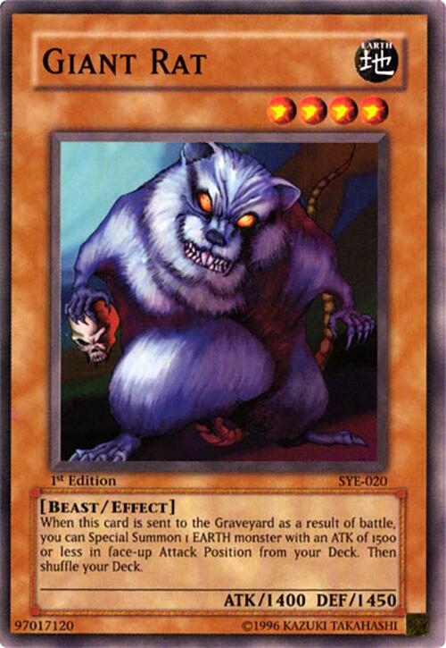 Giant Rat — Starter Deck: Yugi Evolution (SYE-020) Yu-Gi-Oh! card