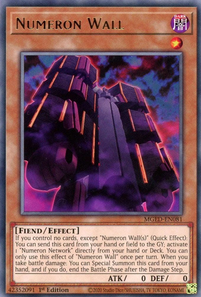 Numeron Wall — Maximum Gold: El Dorado (MGED-081) Yu-Gi-Oh! card