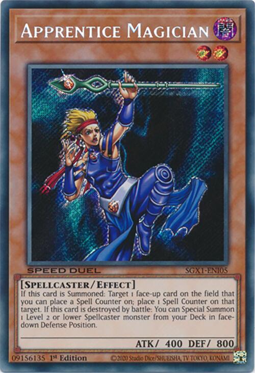 Apprentice Magician — Speed Duel GX: Duel Academy Box (SGX1-I05) Yu-Gi-Oh! card