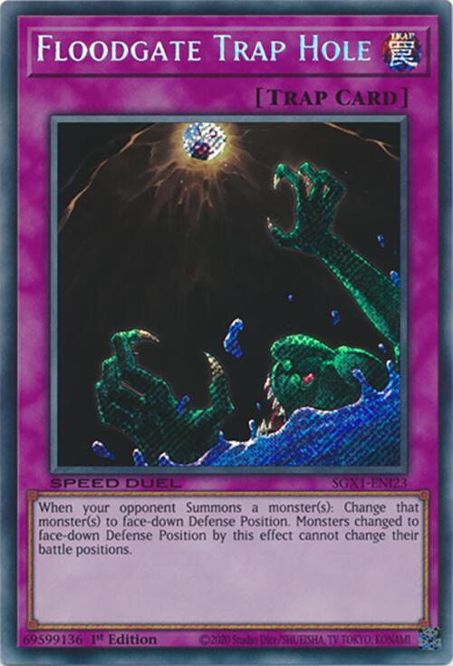 Floodgate Trap Hole — Speed Duel GX: Duel Academy Box (SGX1-I23) Yu-Gi-Oh! card Hauptbild