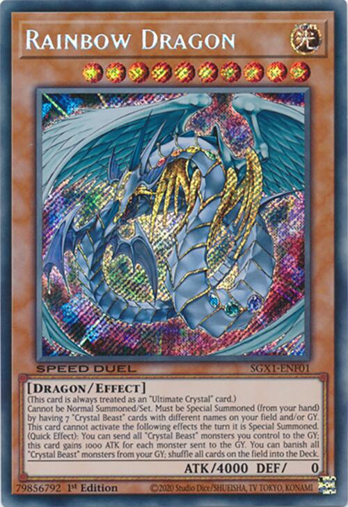 Rainbow Dragon — Speed Duel GX: Duel Academy Box (SGX1-F01) Yu-Gi-Oh! card Hoofdafbeelding