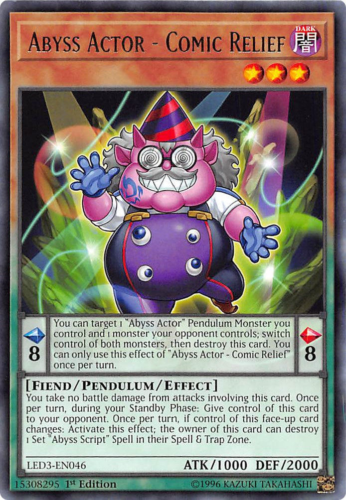 Abyss Actor - Comic Relief — Legendary Duelists: White Dragon Abyss (LED3-046) Yu-Gi-Oh! card