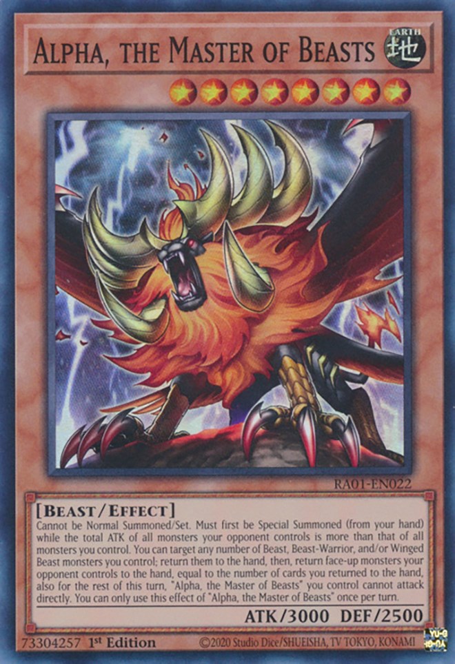 Alpha, the Master of Beasts — 25th Anniversary Rarity Collection (RA01-022) Yu-Gi-Oh! card