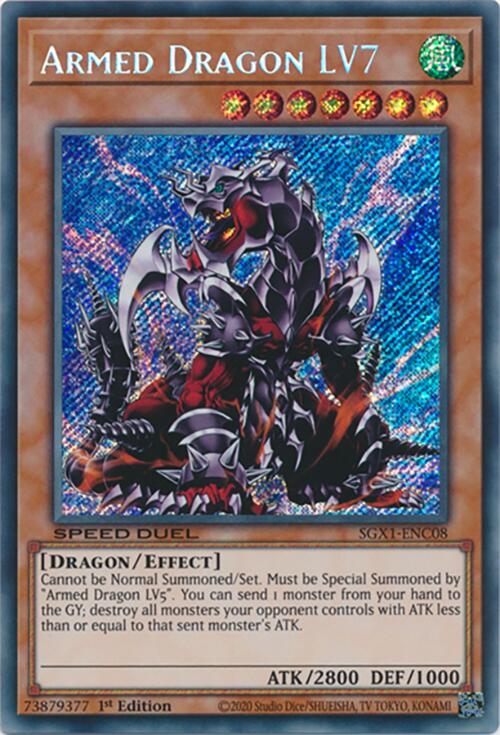 Armed Dragon LV7 — Speed Duel GX: Duel Academy Box (SGX1-C08) Yu-Gi-Oh! card