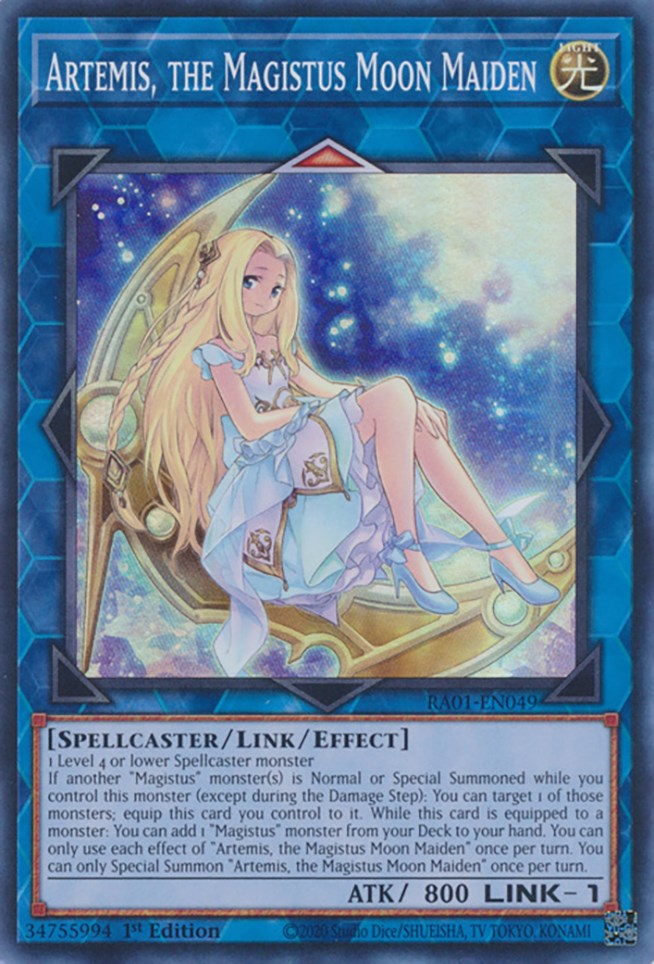 Artemis, the Magistus Moon Maiden — 25th Anniversary Rarity Collection (RA01-049) Yu-Gi-Oh! card