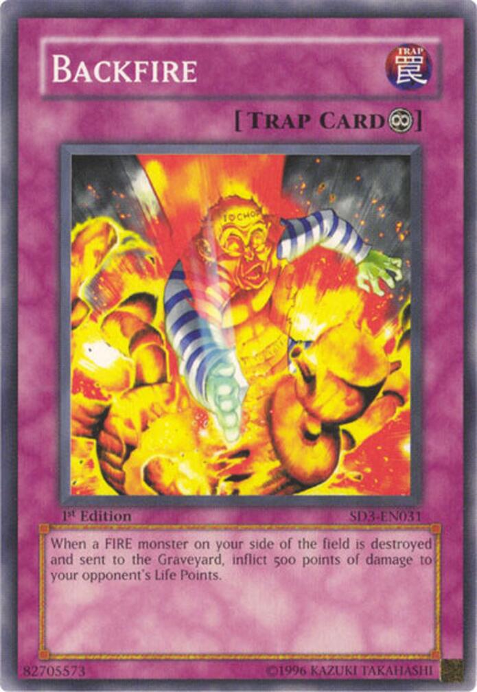 Backfire — Structure Deck: Blaze of Destruction (SD3-031) Yu-Gi-Oh! card Image principale du produit