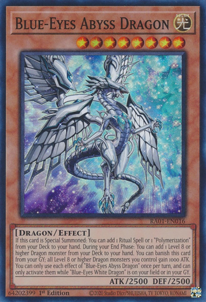 Blue-Eyes Abyss Dragon — 25th Anniversary Rarity Collection (RA01-016) Yu-Gi-Oh! card Image principale du produit