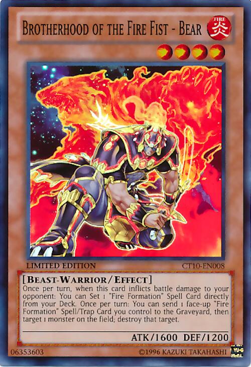 Brotherhood of the Fire Fist - Bear — Collector's Tins 2013 (CT10-008) Yu-Gi-Oh! card Image principale du produit