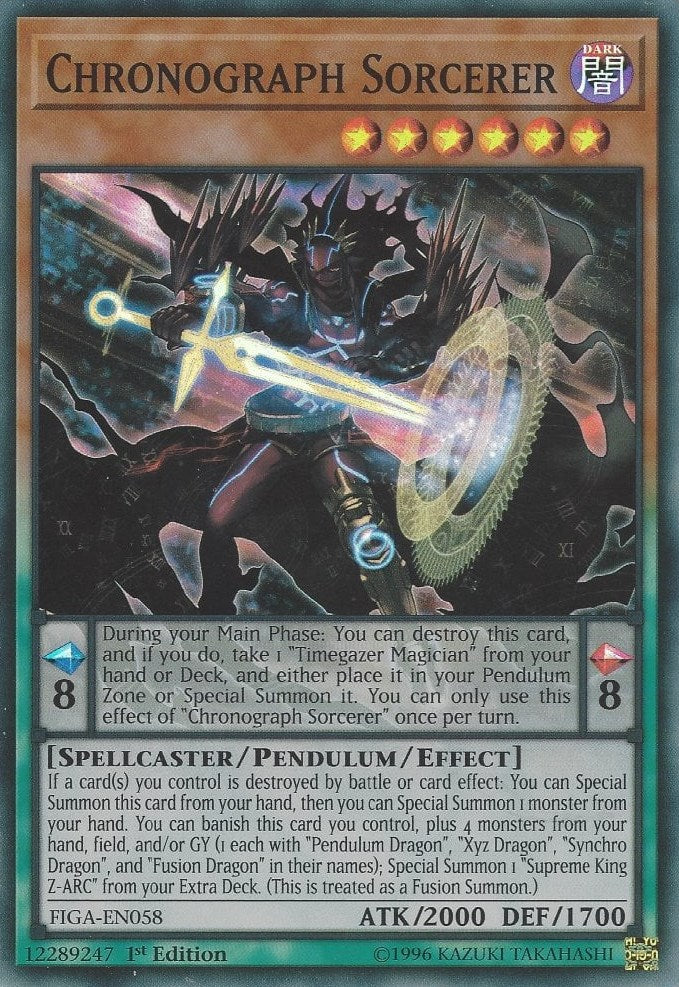 Chronograph Sorcerer — Fists of the Gadgets (FIGA-058) Yu-Gi-Oh! card
