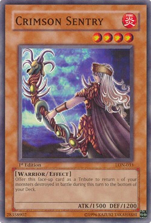 Crimson Sentry — Labyrinth of Nightmare (LON-033) Yu-Gi-Oh! card