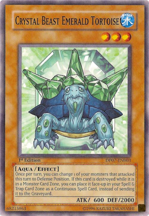 Crystal Beast Emerald Tortoise — Duelist Pack: Jesse Anderson (DP07-003) Yu-Gi-Oh! card