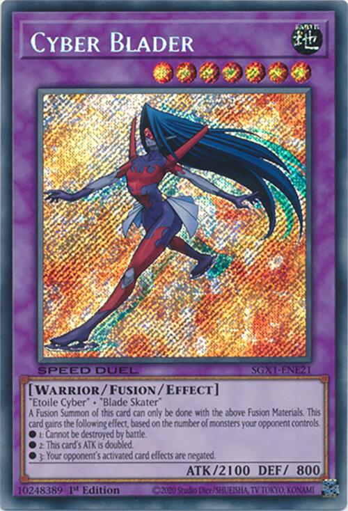 Cyber Blader — Speed Duel GX: Duel Academy Box (SGX1-E21) Yu-Gi-Oh! card