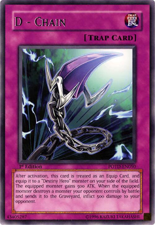 D - Chain — Power of the Duelist (POTD-050) Yu-Gi-Oh! card Hoofdafbeelding