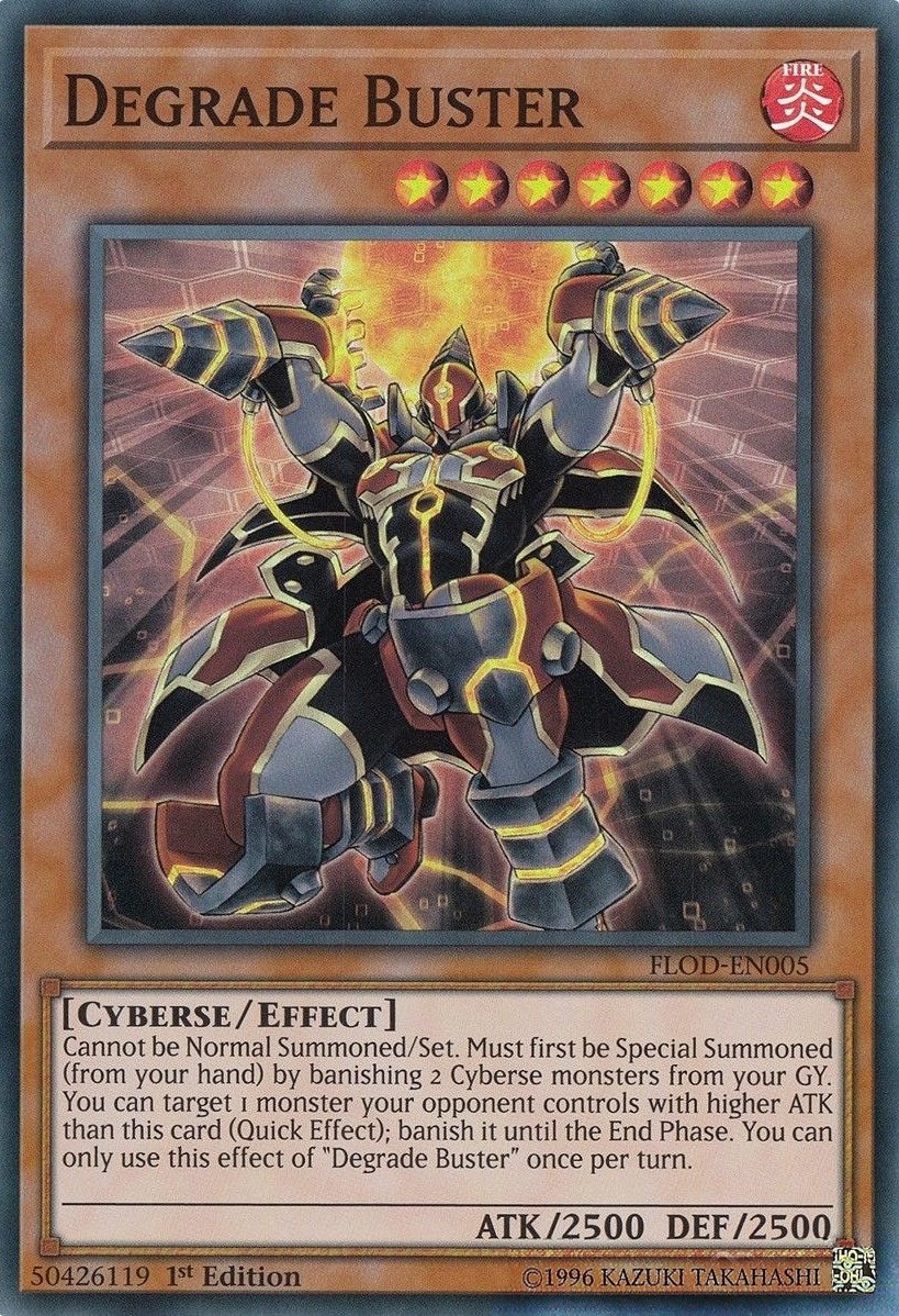 Degrade Buster — Flames of Destruction (FLOD-005) Yu-Gi-Oh! card Image principale du produit