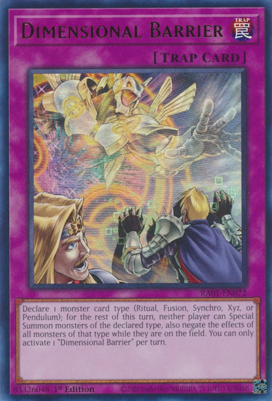 Dimensional Barrier — 25th Anniversary Rarity Collection (RA01-072) Yu-Gi-Oh! card Immagine principale del prodotto