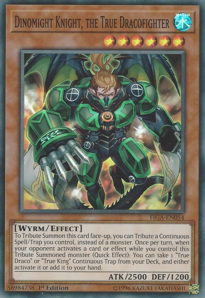 Dinomight Knight, the True Dracofighter — Fists of the Gadgets (FIGA-054) Yu-Gi-Oh! card
