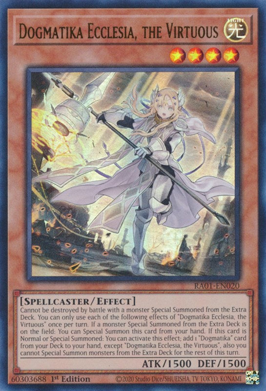Dogmatika Ecclesia, the Virtuous — 25th Anniversary Rarity Collection (RA01-020) Yu-Gi-Oh! card