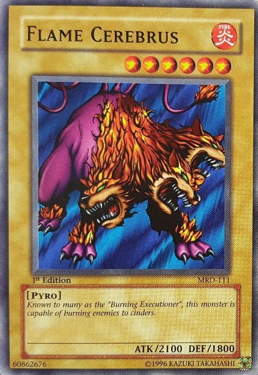 Flame Cerebrus — Metal Raiders (MRD-111) Yu-Gi-Oh! card Hauptbild