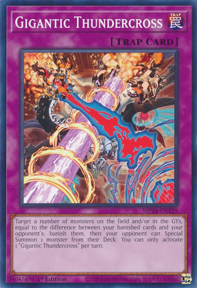 Gigantic Thundercross — 25th Anniversary Tin: Dueling Mirrors (MP24-329) Yu-Gi-Oh! card
