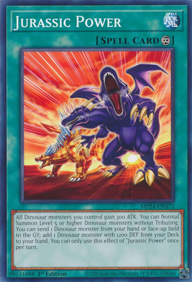 Jurassic Power — 25th Anniversary Tin: Dueling Mirrors (MP24-373) Yu-Gi-Oh! card