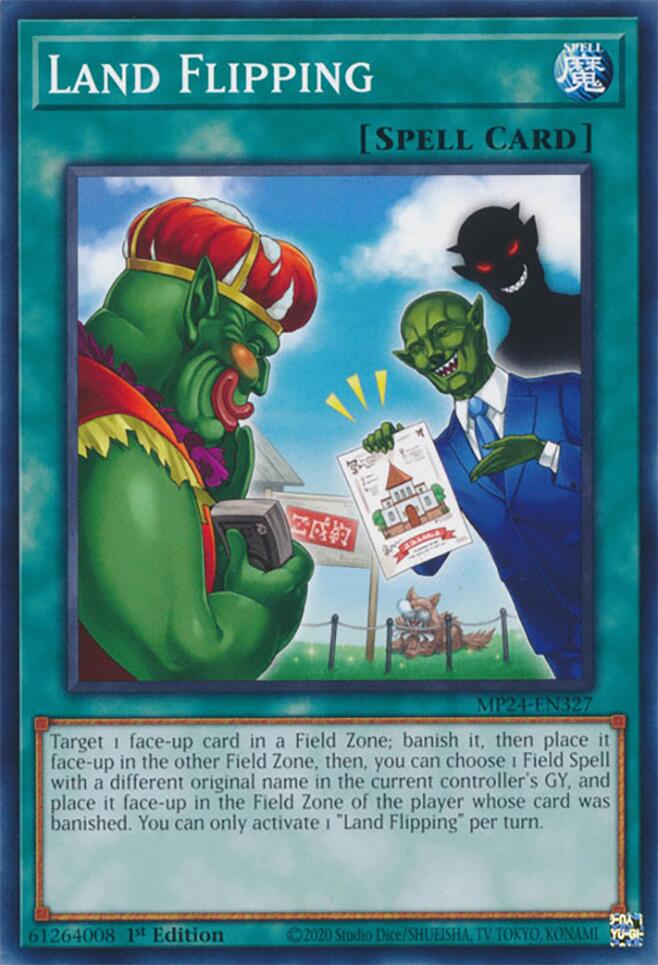 Land Flipping — 25th Anniversary Tin: Dueling Mirrors (MP24-327) Yu-Gi-Oh! card