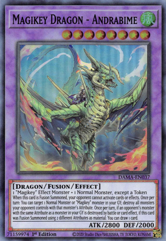 Magikey Dragon - Andrabime — Dawn of Majesty (DAMA-037) Yu-Gi-Oh! card