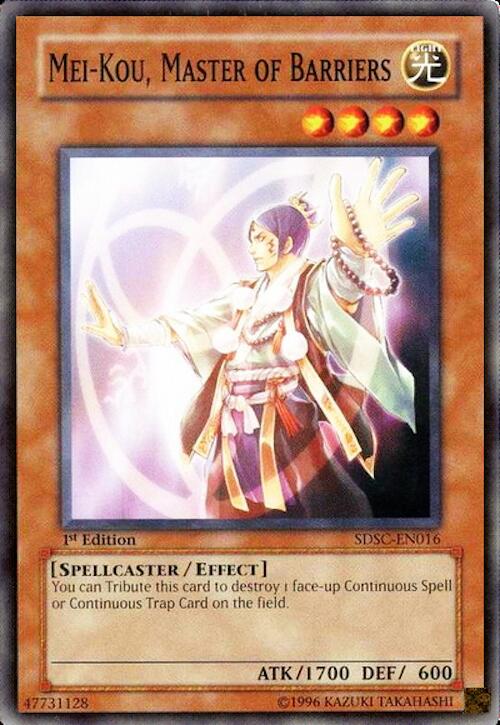 Mei-Kou, Master of Barriers — Structure Deck: Spellcaster's Command (SDSC-016) Yu-Gi-Oh! card Image principale du produit