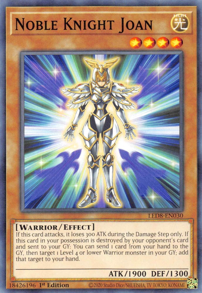 Noble Knight Joan — Legendary Duelists: Synchro Storm (LED8-030) Yu-Gi-Oh! card