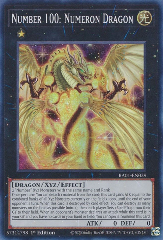 Number 100: Numeron Dragon — 25th Anniversary Rarity Collection (RA01-039) Yu-Gi-Oh! card