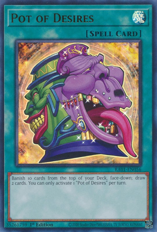 Pot of Desires — 25th Anniversary Rarity Collection (RA01-056) Yu-Gi-Oh! card Hauptbild