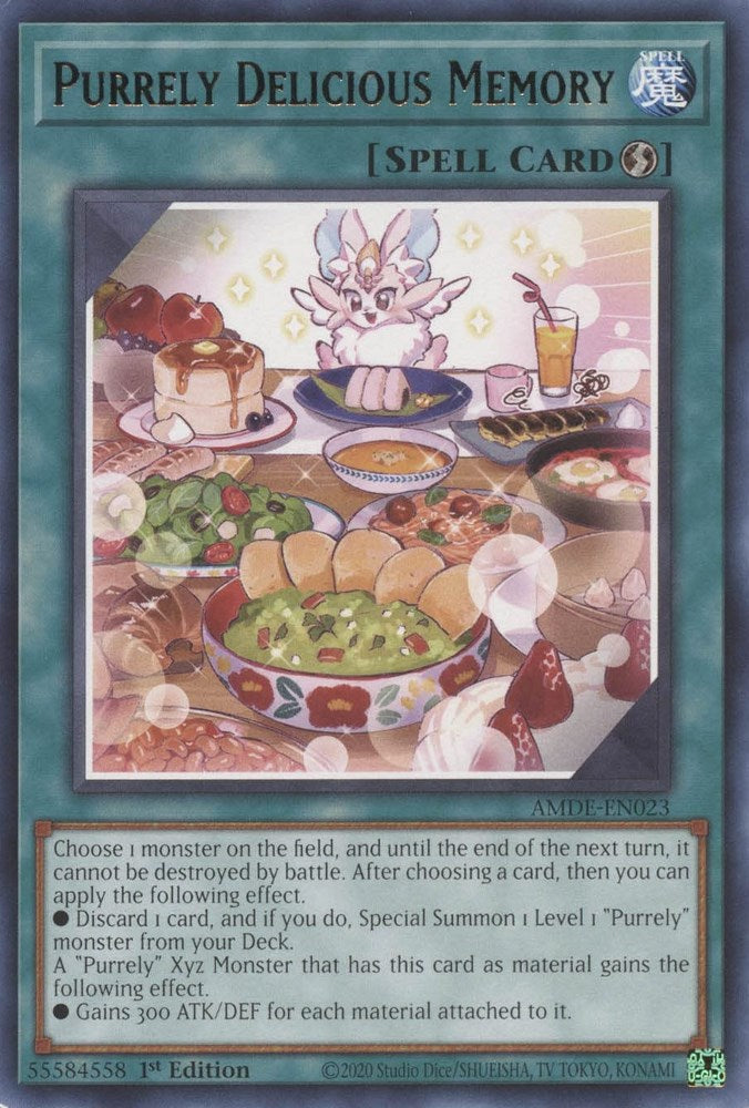 Purrely Delicious Memory — Amazing Defenders (AMDE-023) Yu-Gi-Oh! card Immagine principale del prodotto
