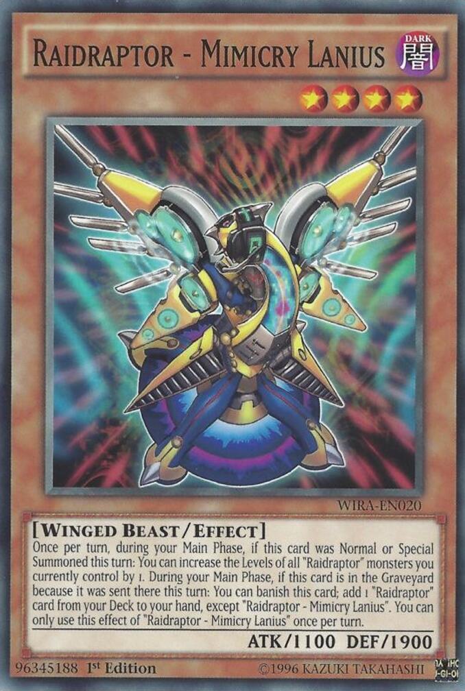 Raidraptor - Mimicry Lanius — Wing Raiders (WIRA-020) Yu-Gi-Oh! card Image principale du produit