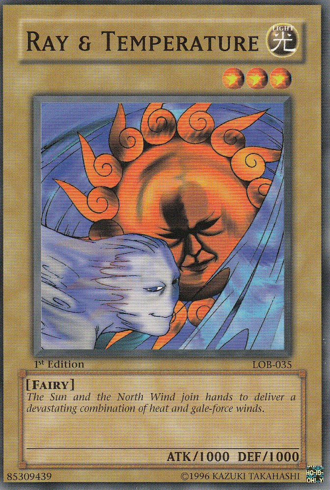 Ray & Temperature — Legend of Blue Eyes White Dragon (LOB-035) Yu-Gi-Oh! card