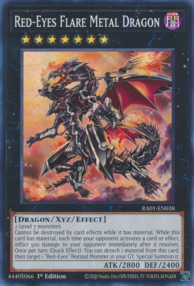 Red-Eyes Flare Metal Dragon — 25th Anniversary Rarity Collection (RA01-038) Yu-Gi-Oh! card Image principale du produit