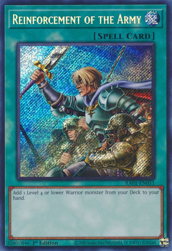 Reinforcement of the Army — 25th Anniversary Rarity Collection (RA01-051) Yu-Gi-Oh! card