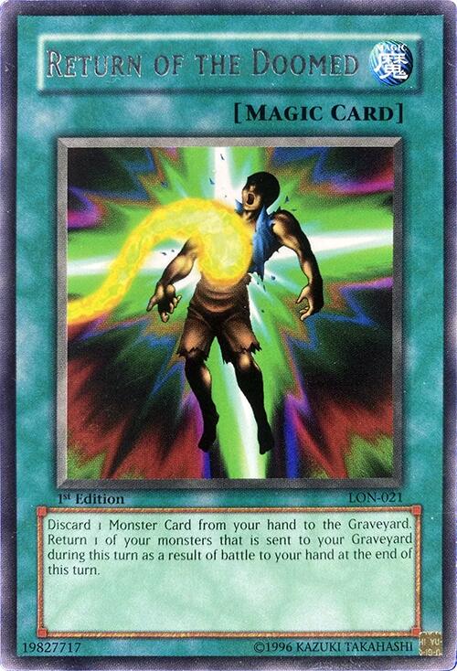Return of the Doomed — Labyrinth of Nightmare (LON-021) Yu-Gi-Oh! card Imagen principal del producto
